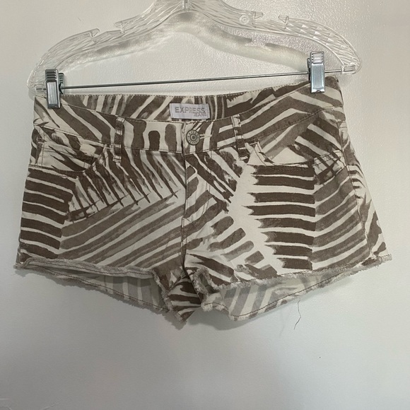 Women Denim Micro Short S Palms Tan Cream Low Rise Denim Jeans Short - Picture 4 of 14